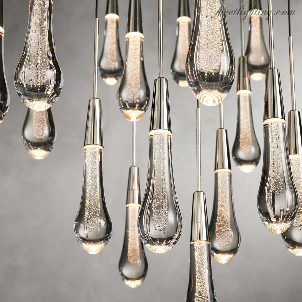 Soltaire Modern Round Crystal Chandelier 36"