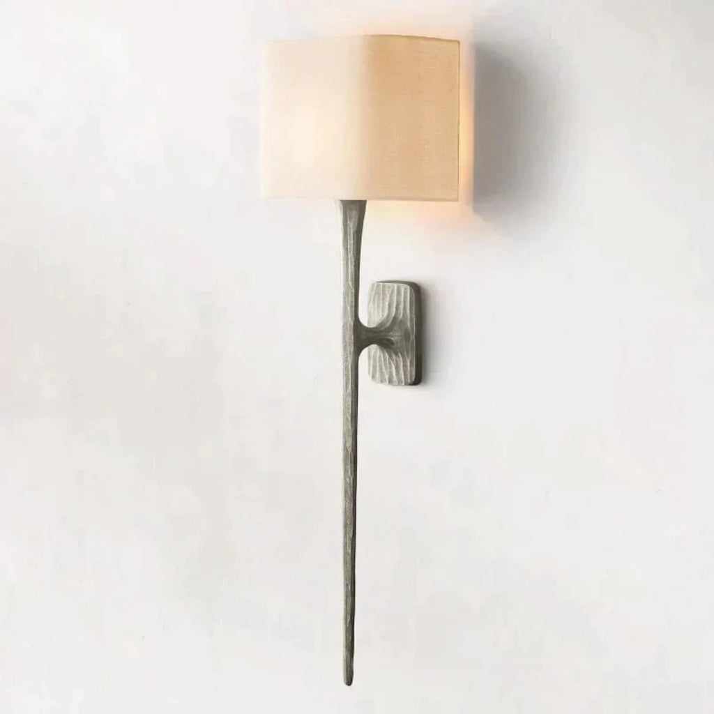 Thaddeus Forged Brass Shaded Wall Sconce