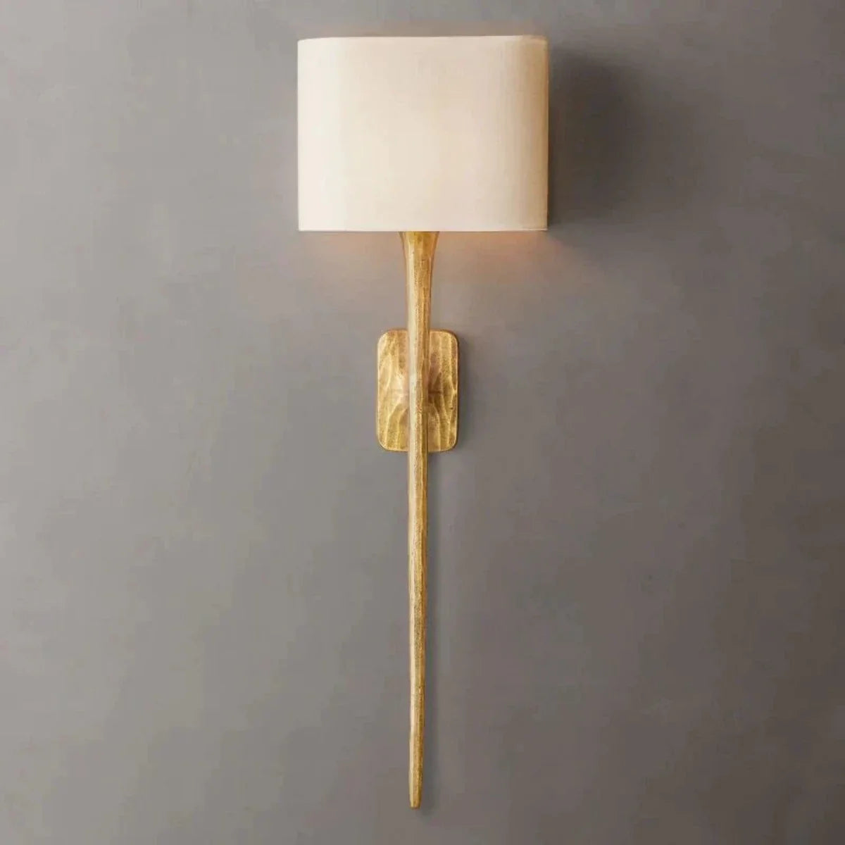 Thaddeus Forged Brass Shaded Wall Sconce