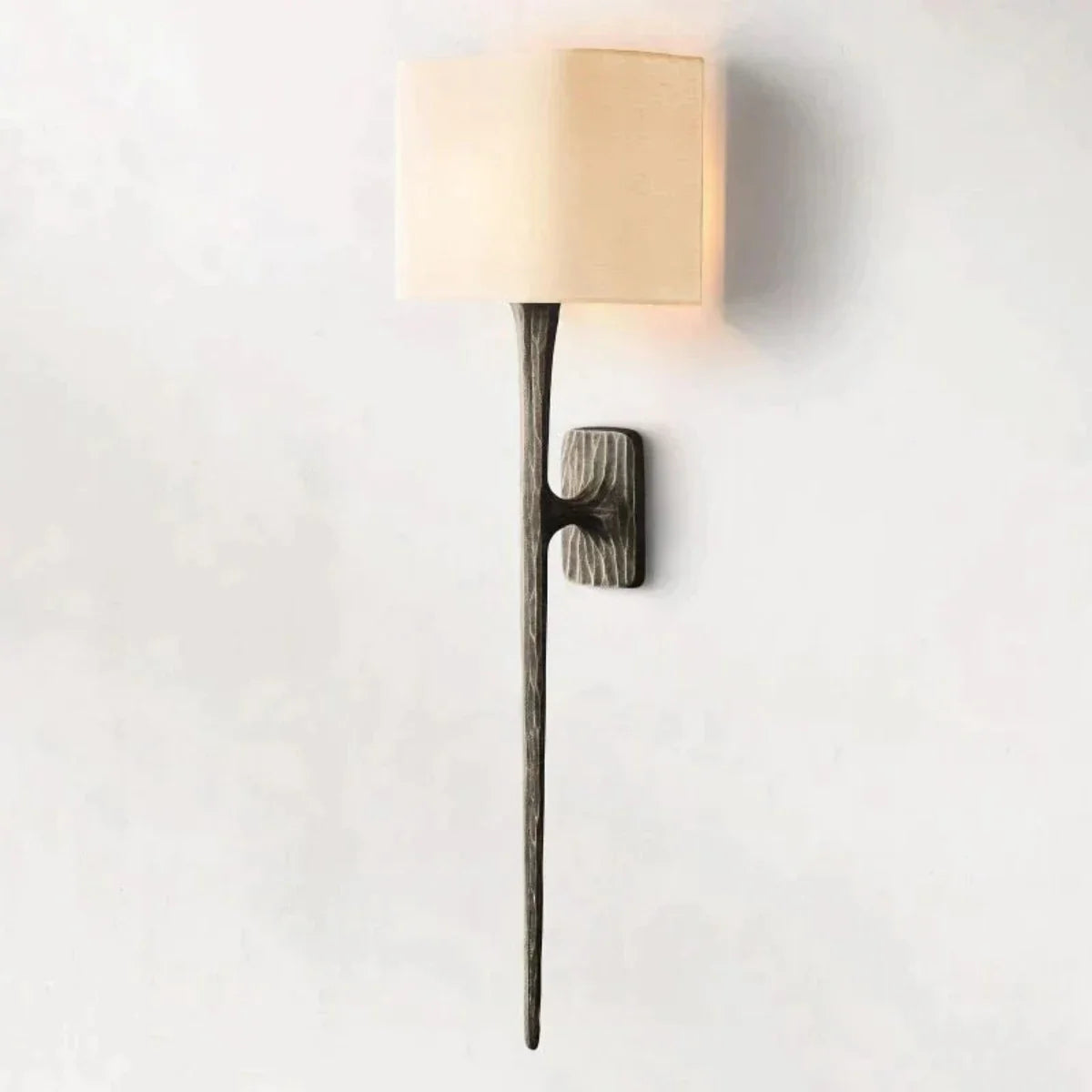 Thaddeus Forged Brass Shaded Wall Sconce