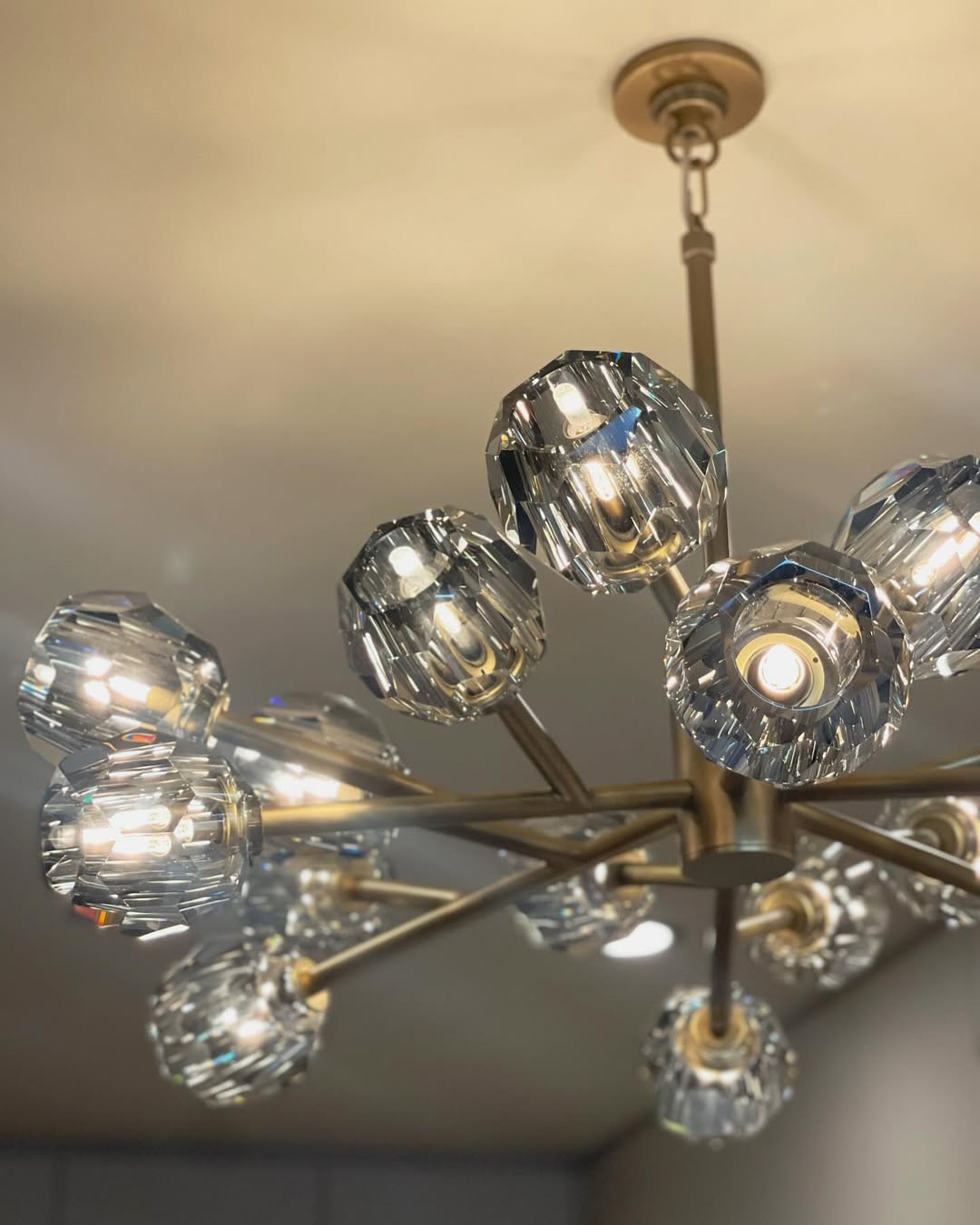 Boule De Cristal Clear/Smoke Round Chandelier 36"