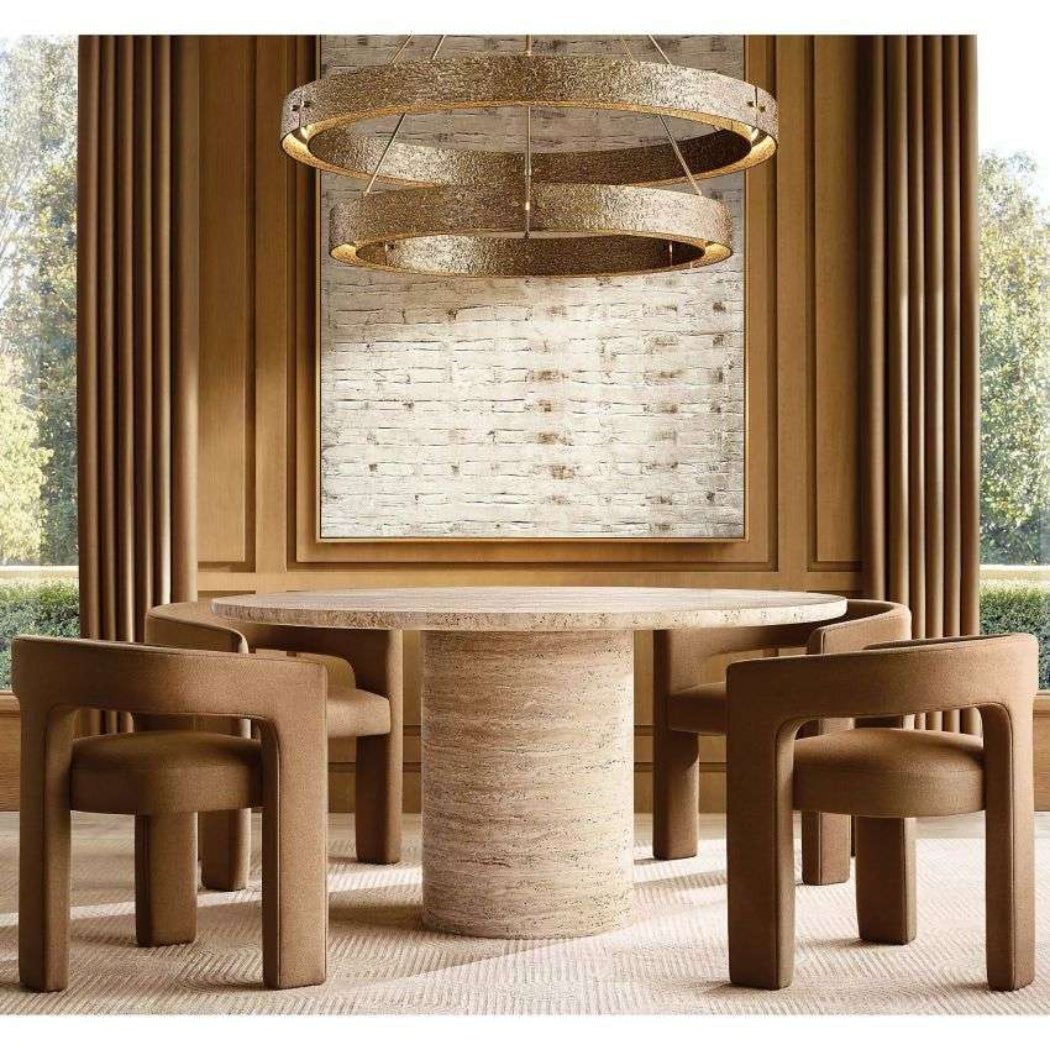 Vouvray Two-Tier Round Chandelier D48"
