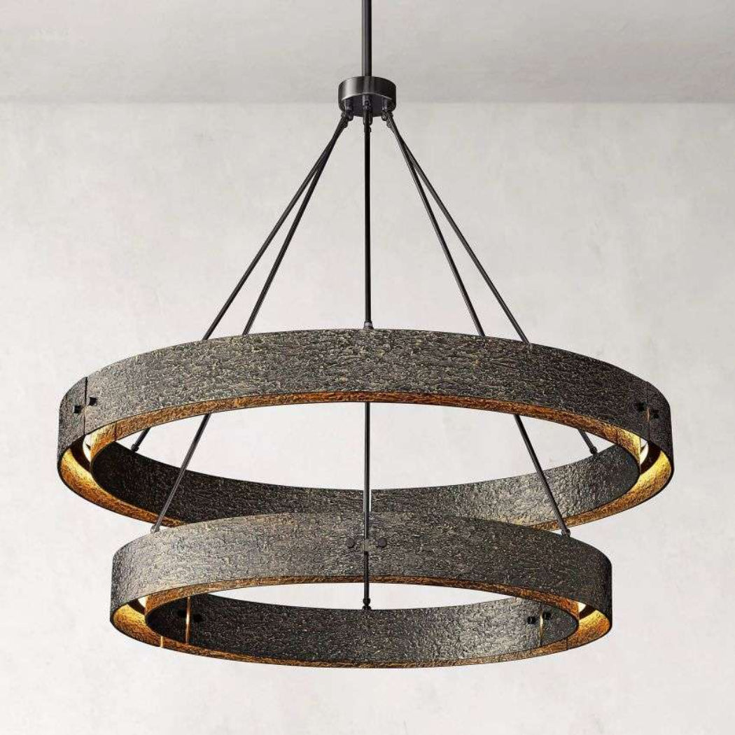 Vouvray Two-Tier Round Chandelier D48"
