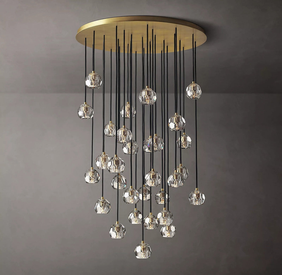 Boule De Cristal Clear  Crystal Cluster Chandelier 40"