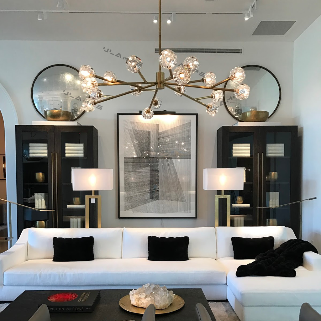 Boule De Cristal Clear/Smoke Round Chandelier 60"