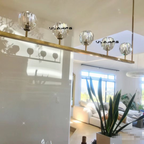 Boule De Cristal Clear/Smoke Round Chandelier 48"