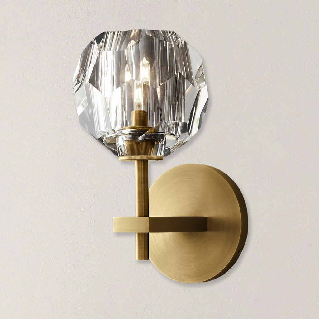 Boule De Cristal Clear/Smoke Double Wall Sconce H9"/28"