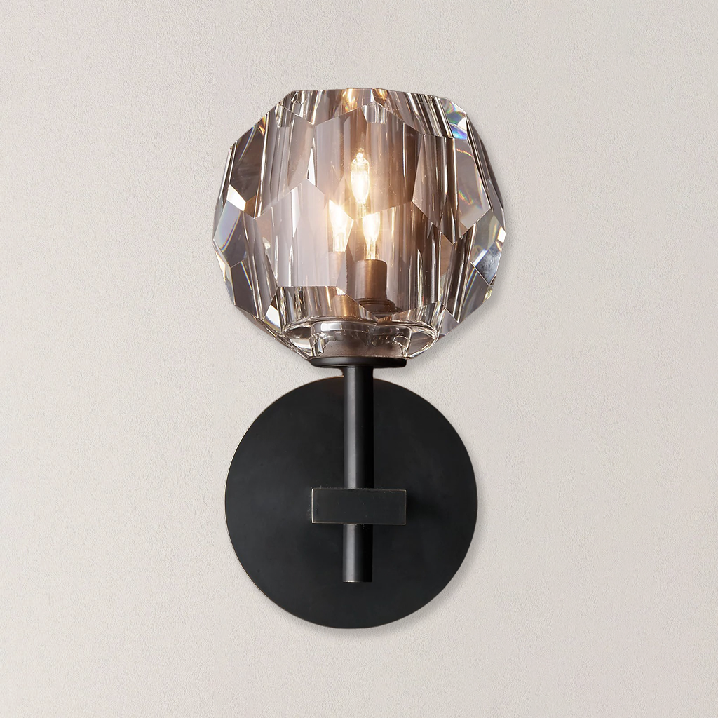 Boule De Cristal Clear Glass Wall Sconce
