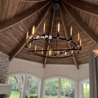 Cannele Candlestick Round Chandelier 36"/48"/60"/72"