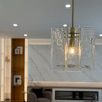 Lattice Glass Pendant Light 13"