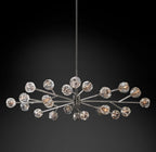 Boule De Cristal Clear/Smoke Round Chandelier 72"