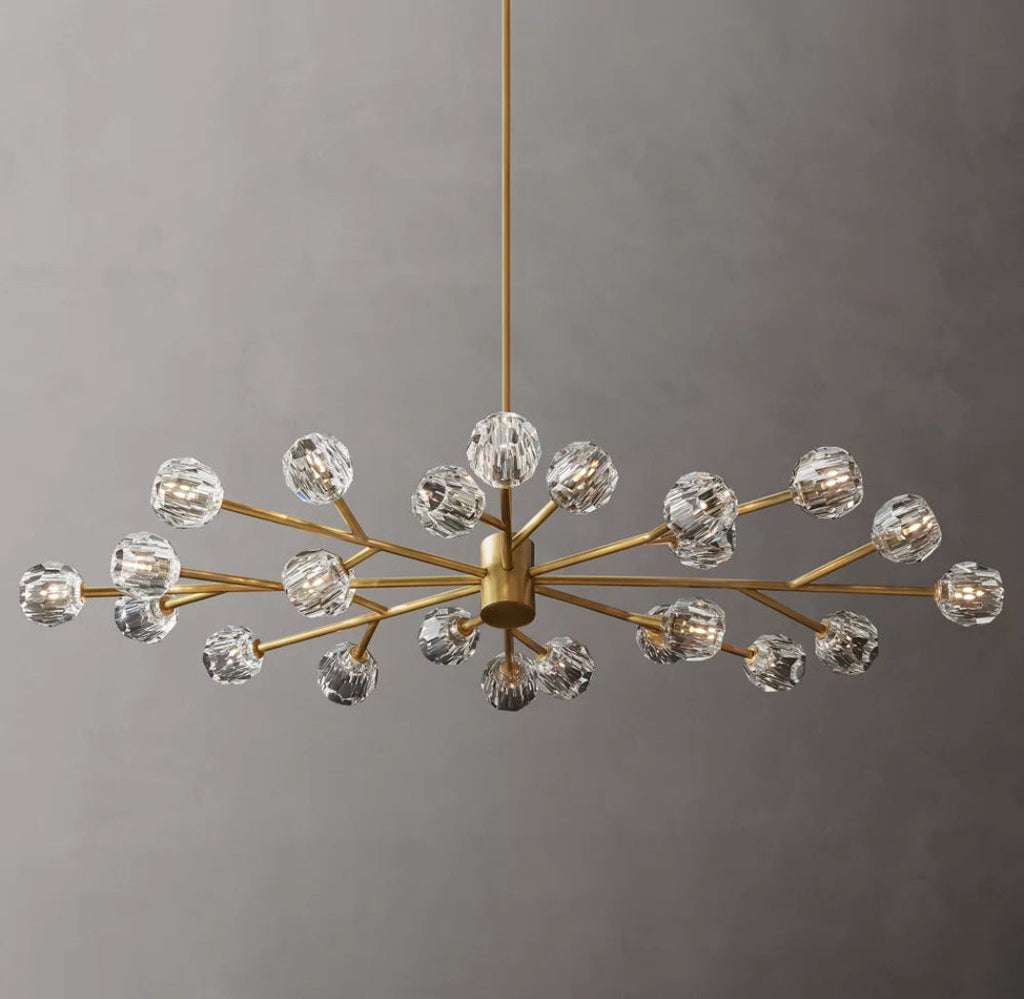 Boule De Cristal Clear/Smoke Round Chandelier 72"