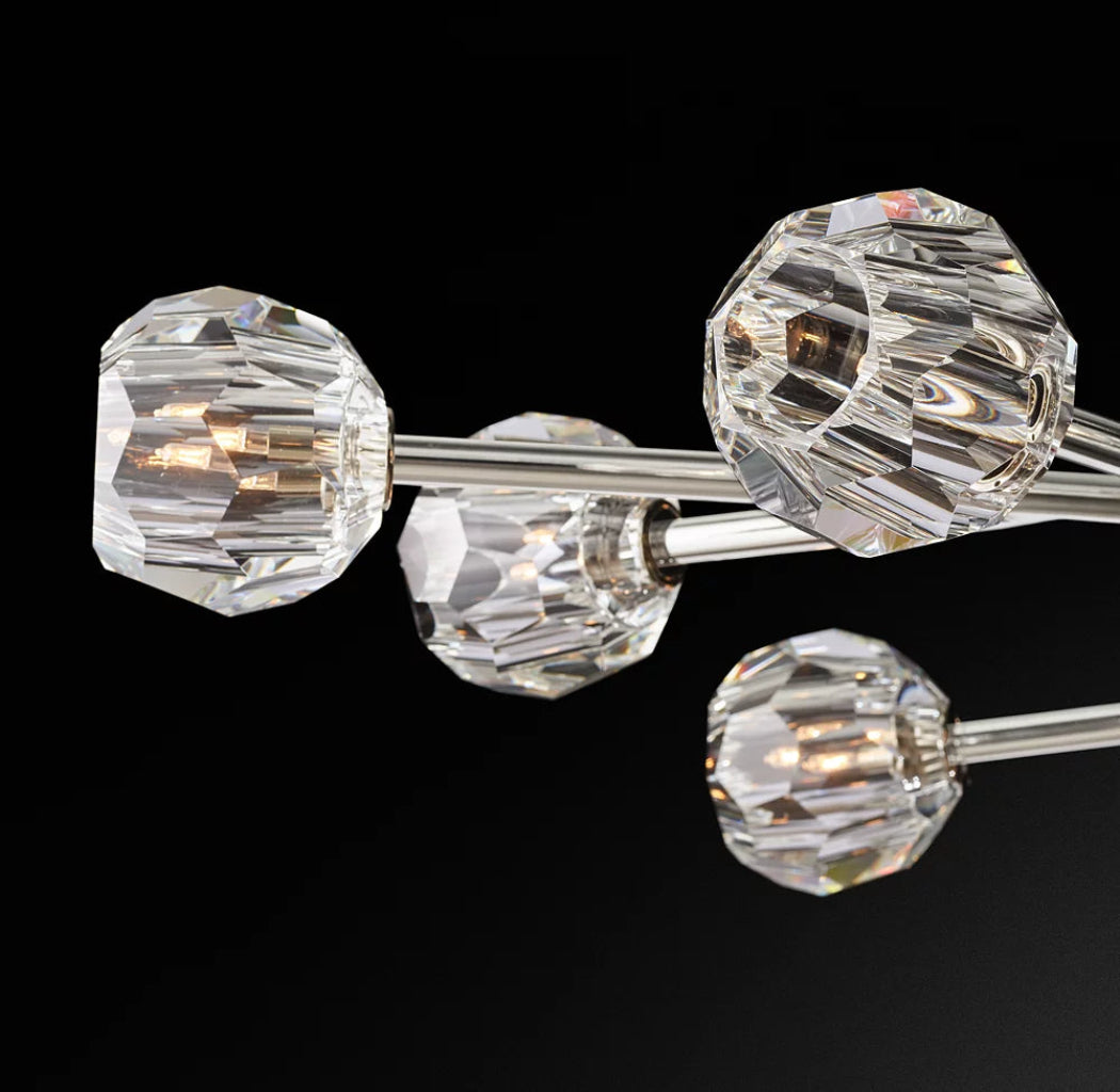 Boule De Cristal Clear/Smoke Round Chandelier 72"