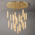 Audubon Modern Alabaster Round Chandelier 56"