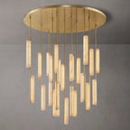 Audubon Modern Alabaster Round Chandelier 56"