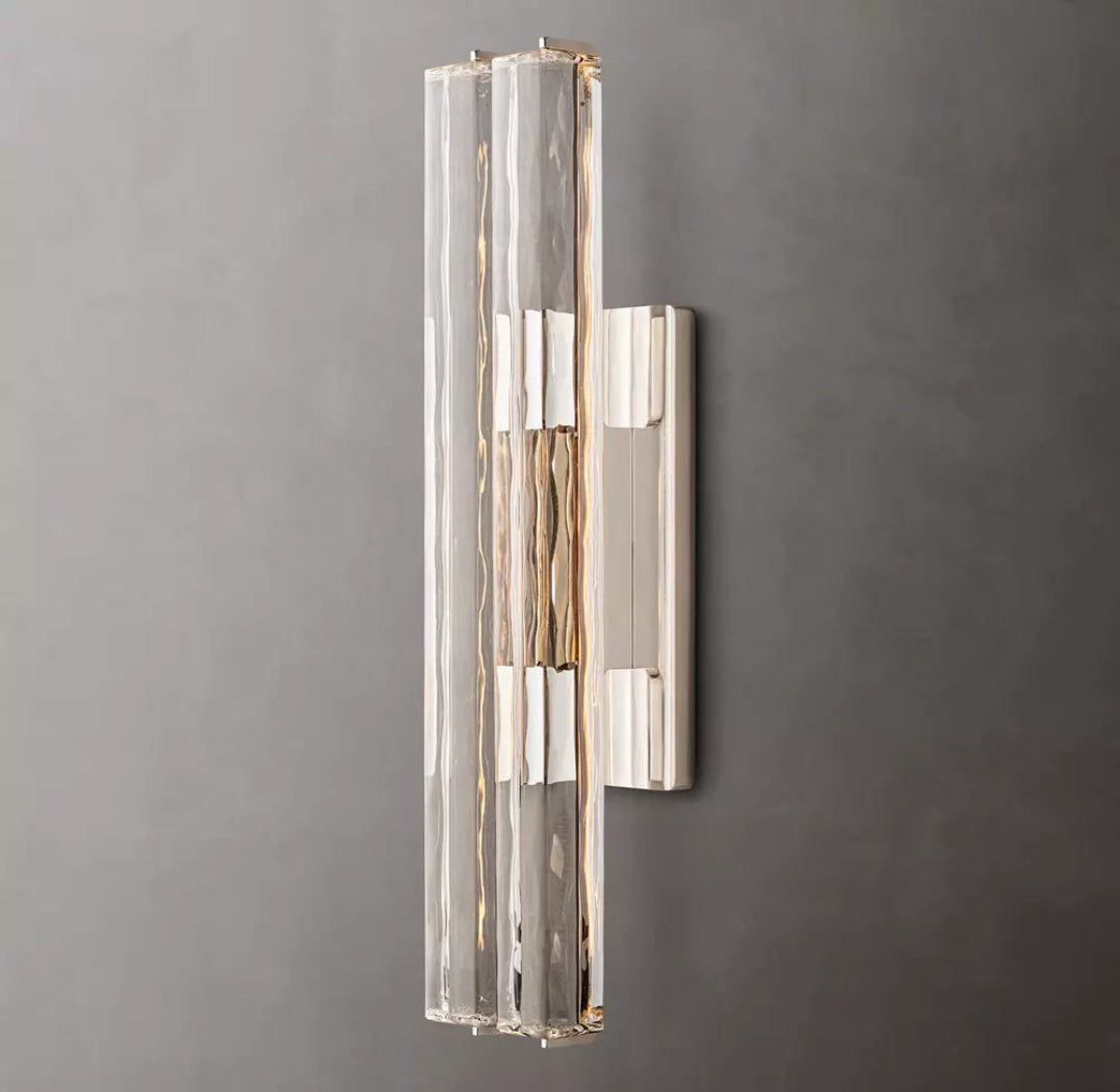Audubon Modern Crystal Double Sconce 15/19/25"