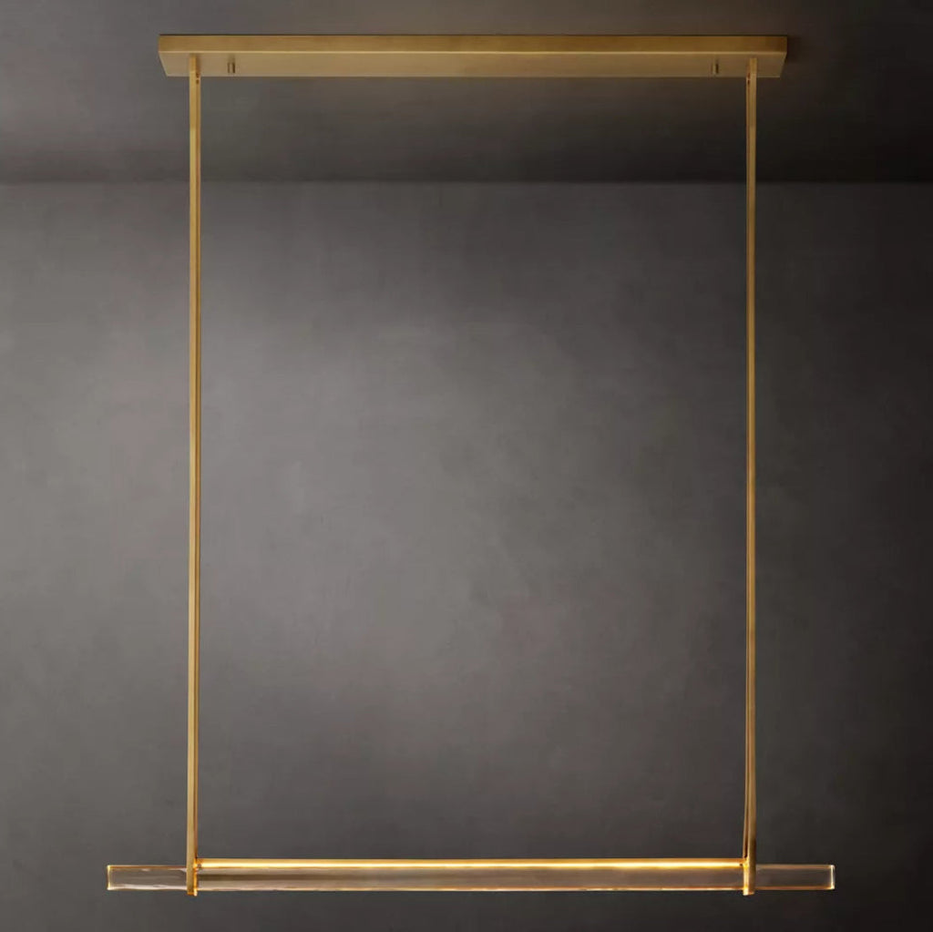 Audubon Modern Crystal Single Bar Linear Chandelier 60"