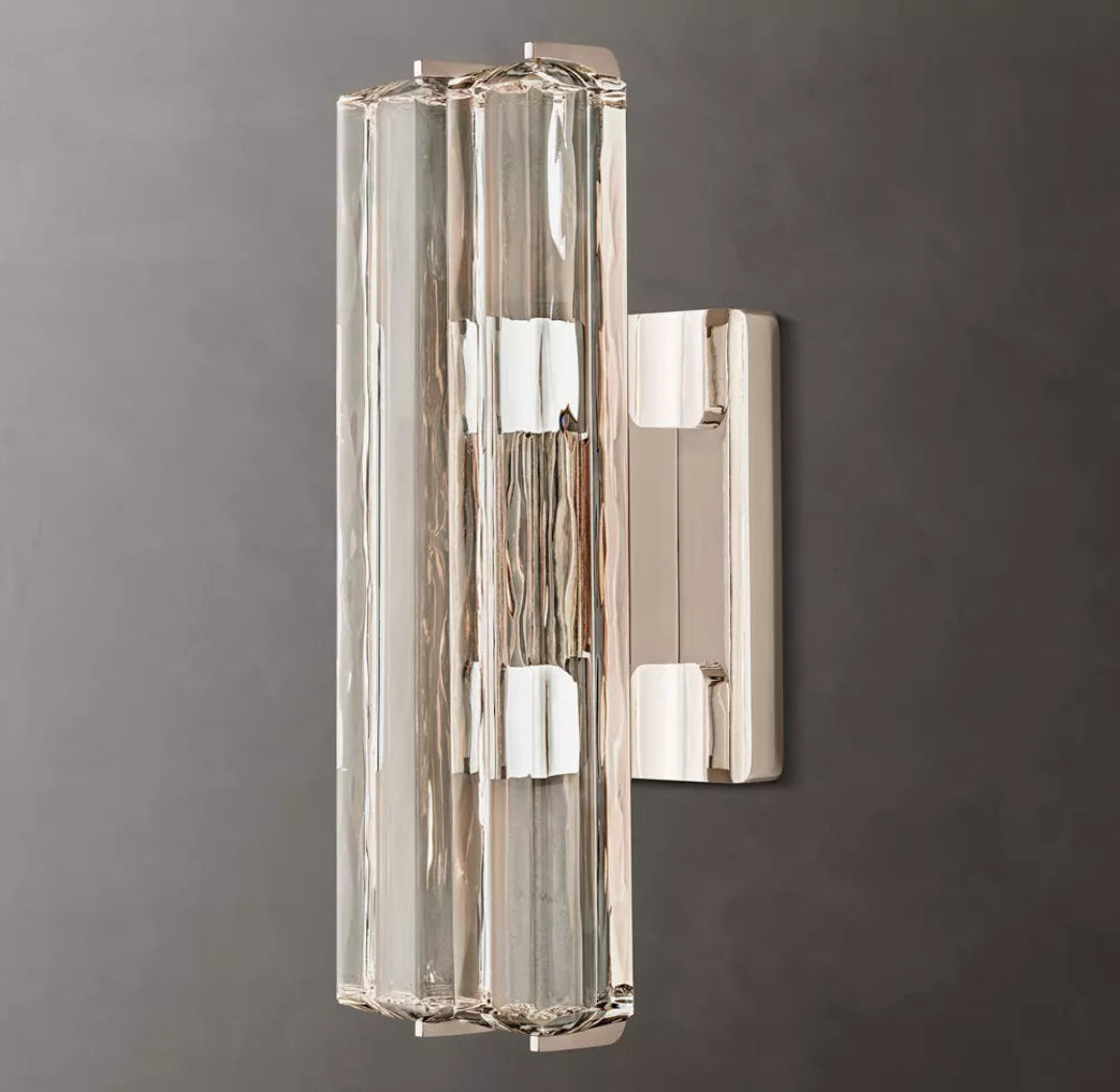 Audubon Modern Crystal Double Sconce 15/19/25"