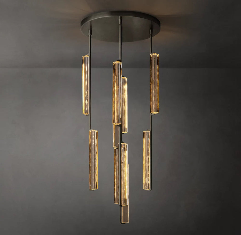 Audubon Modern Crystal Round Chandelier 24"