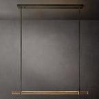 Audubon Modern Crystal Single Bar Linear Chandelier 60"