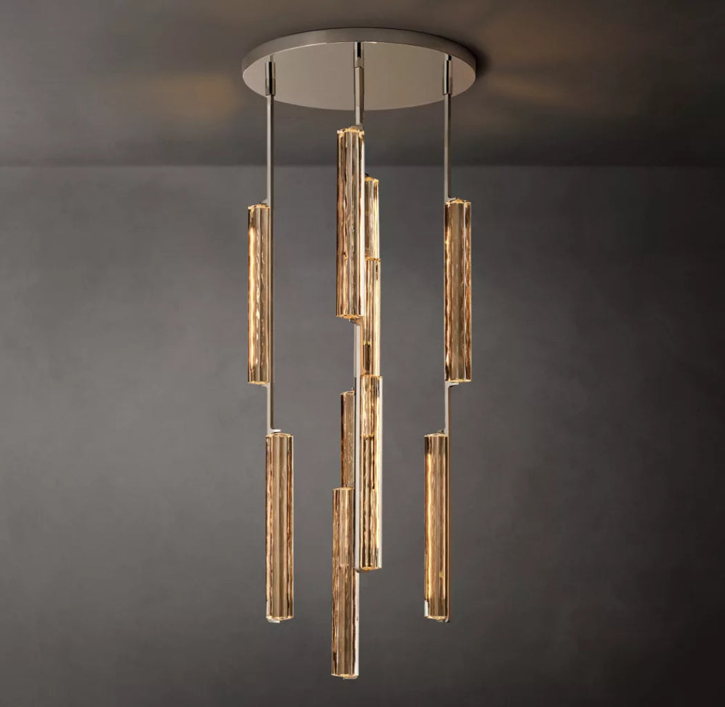 Audubon Modern Crystal Round Chandelier 24"