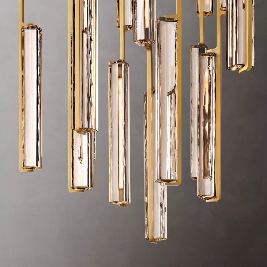 Audubon Modern Crystal Round Chandelier 56"