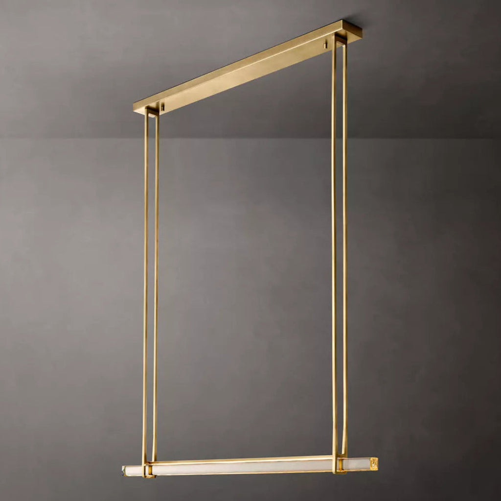 Audubon Modern Crystal Single Bar Linear Chandelier 60"