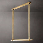 Audubon Modern Crystal Single Bar Linear Chandelier 60"