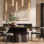 Audubon Modern Alabaster Linear Chandelier W54"