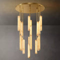 Audubon Modern Alabaster Round Chandelier 40"