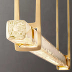 Audubon Modern Crystal Single Bar Linear Chandelier 60"