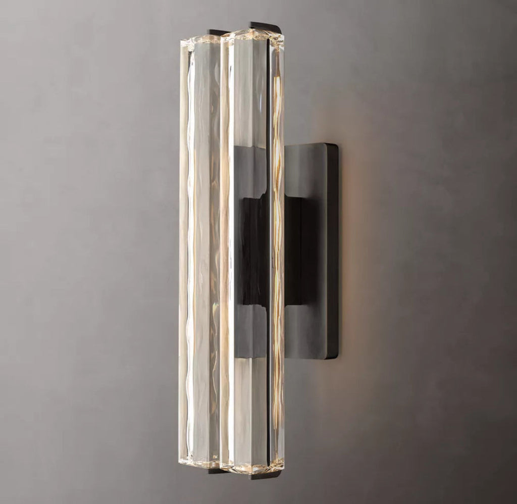 Audubon Modern Crystal Double Sconce 15/19/25"