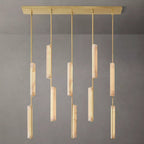 Audubon Modern Alabaster Linear Chandelier W54"