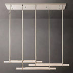 Audubon Modern Crystal Triple Bar Linear Chandelier 60"