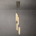 Audubon Modern Alabaster Linear Chandelier W54"