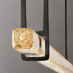 Audubon Modern Crystal Single Bar Linear Chandelier 60"