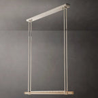 Audubon Modern Crystal Single Bar Linear Chandelier 60"