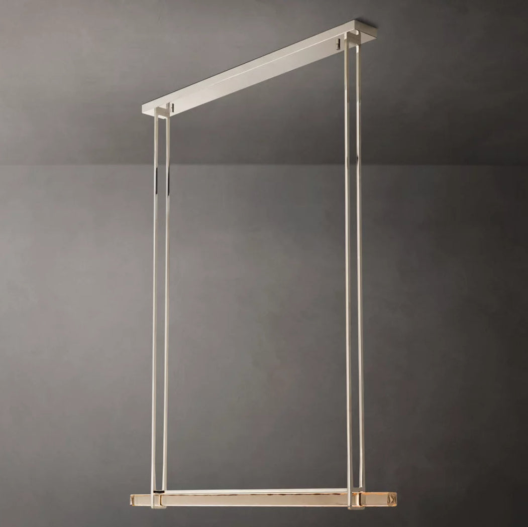 Audubon Modern Crystal Single Bar Linear Chandelier 60"