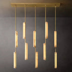 Audubon Modern Alabaster Linear Chandelier W54"