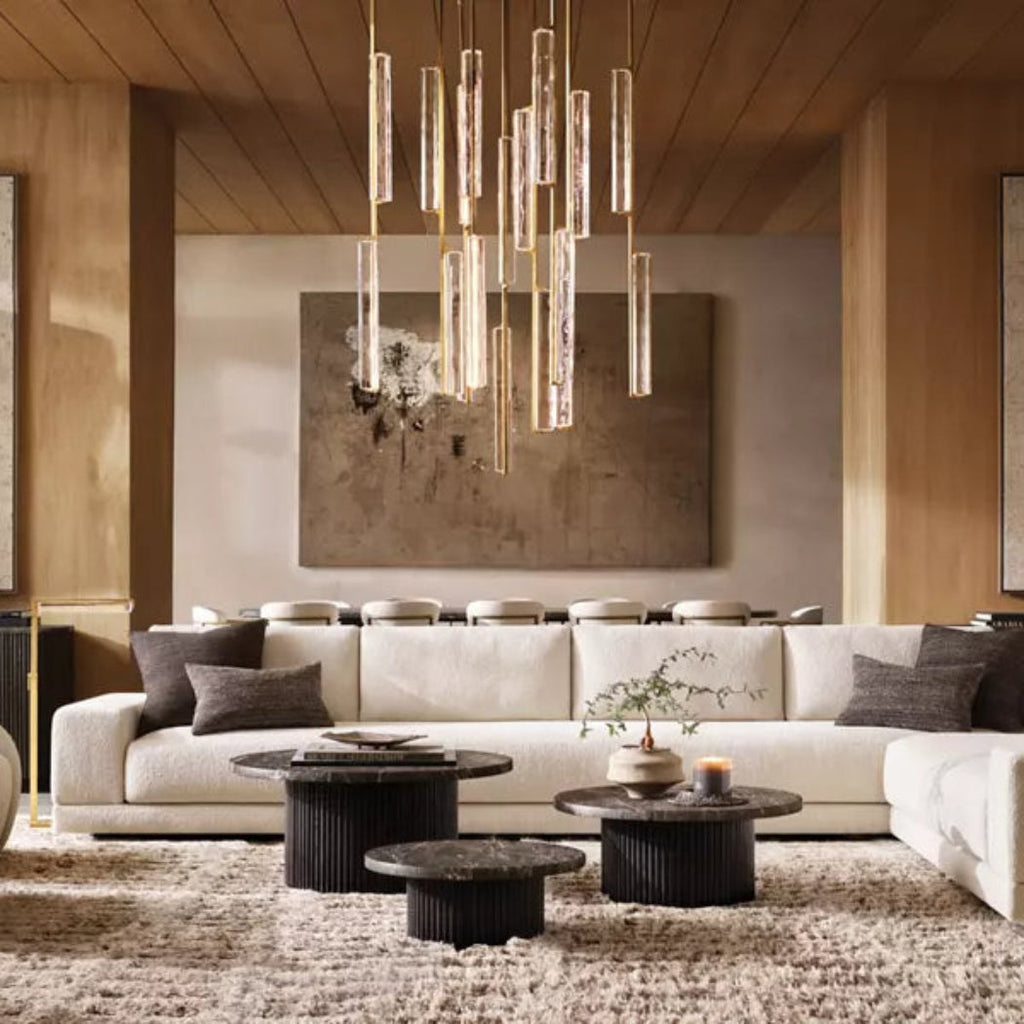 Audubon Modern Crystal Round Chandelier 56"