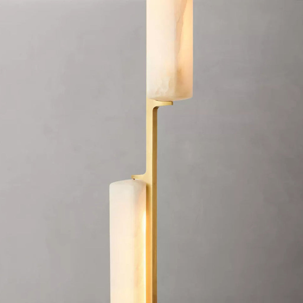 Audubon Modern Alabaster Linear Chandelier W54"