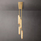 Audubon Modern Alabaster Linear Chandelier W54"