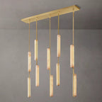 Audubon Modern Alabaster Linear Chandelier W54"