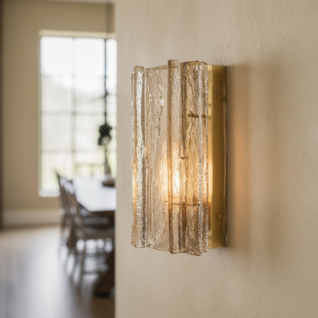 Lattice Glass Wall Sconce 15"
