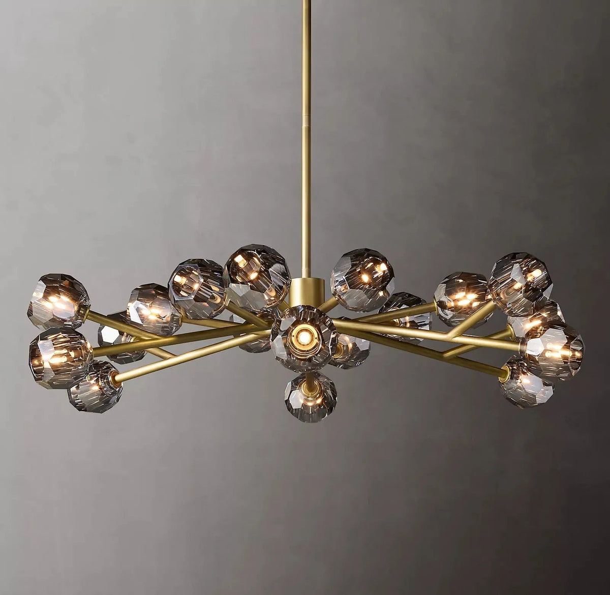 Boule De Cristal Clear/Smoke Round Chandelier 48"
