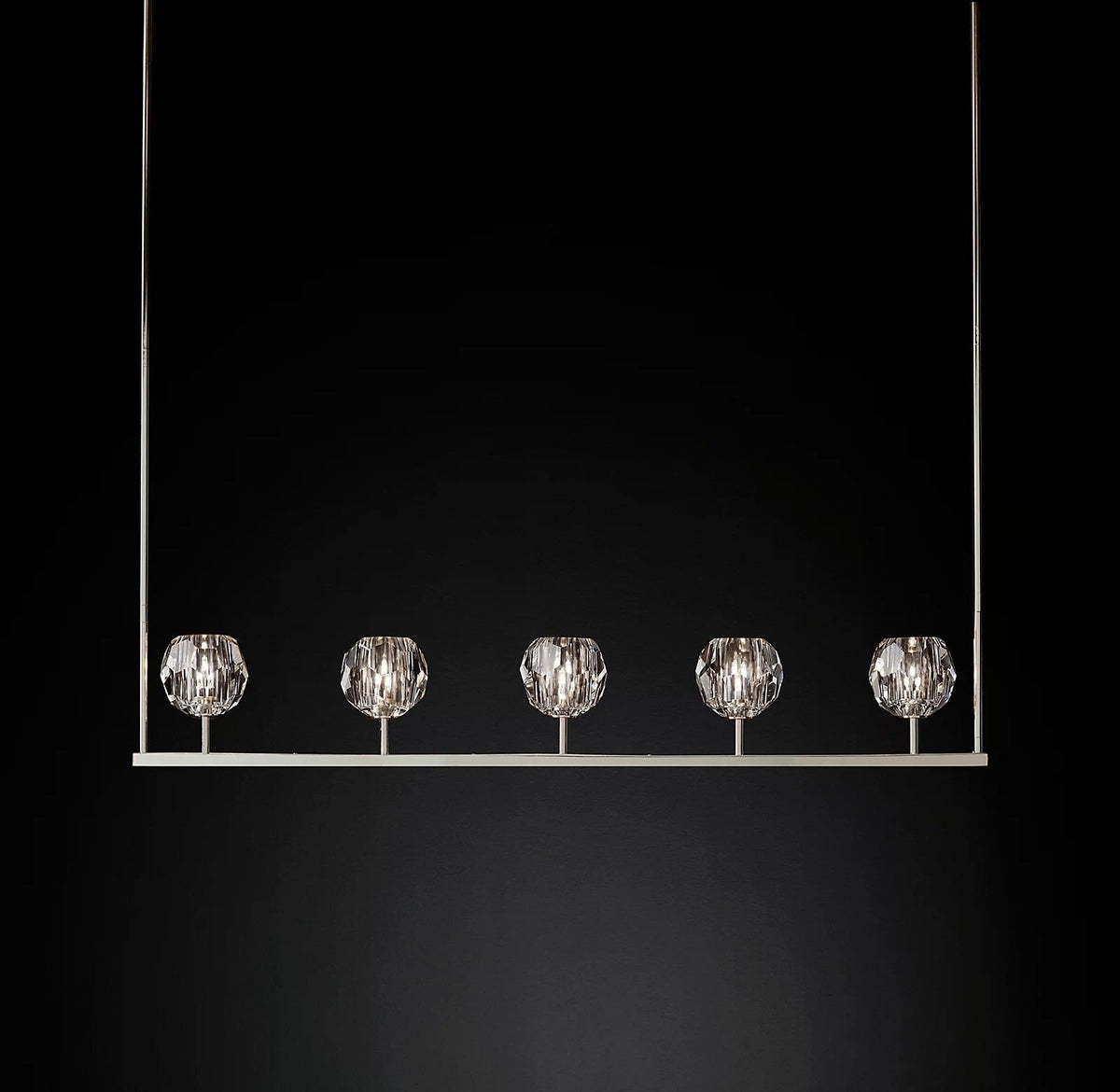 Boule De Cristal Clear Crystal Linear Chandelier 48"