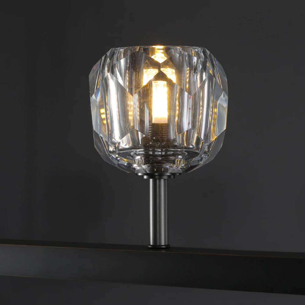 Boule De Cristal Smoke Crystal Linear Chandelier 48"