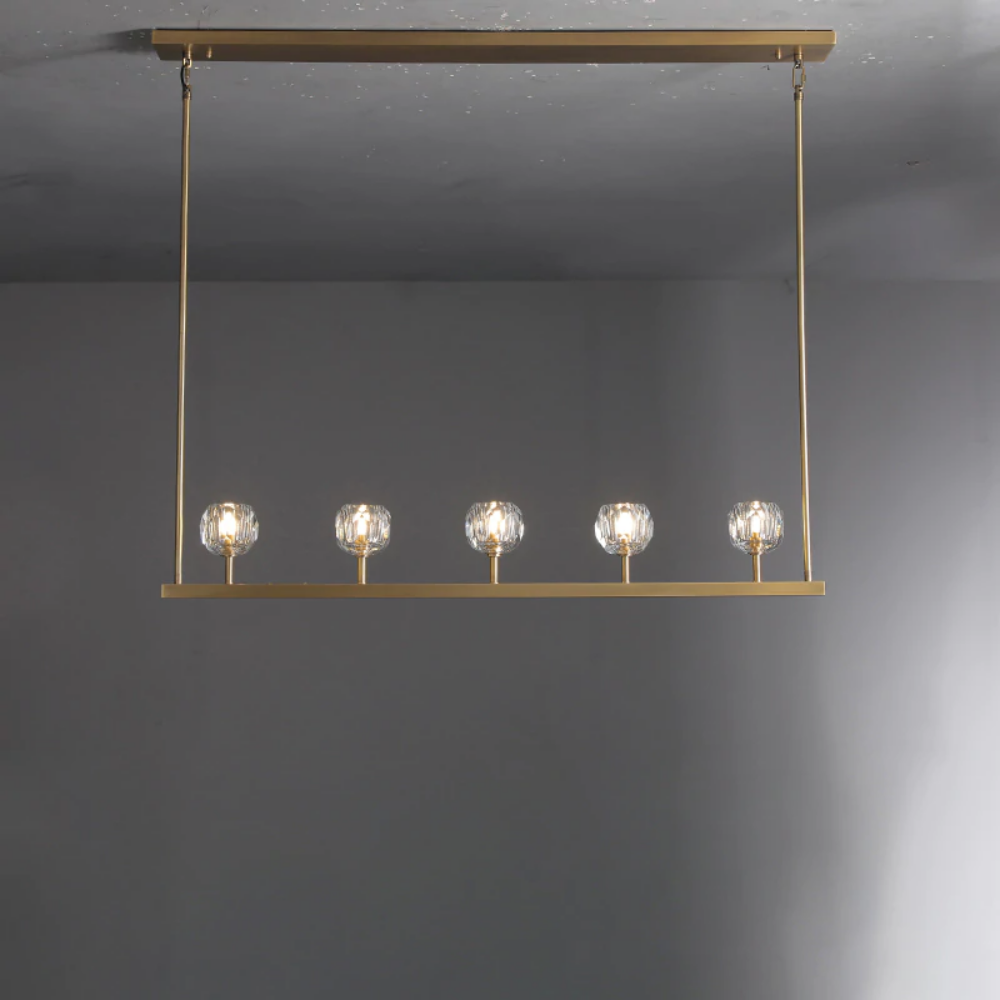 Boule De Cristal Clear Crystal Linear Chandelier 48"