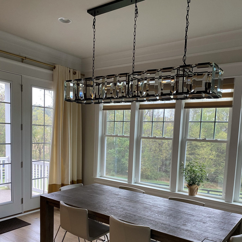 Harlow Crystal Rectangular Chandelier 74"