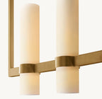 Ravelle Linear Milk Glass Chandelier 59"